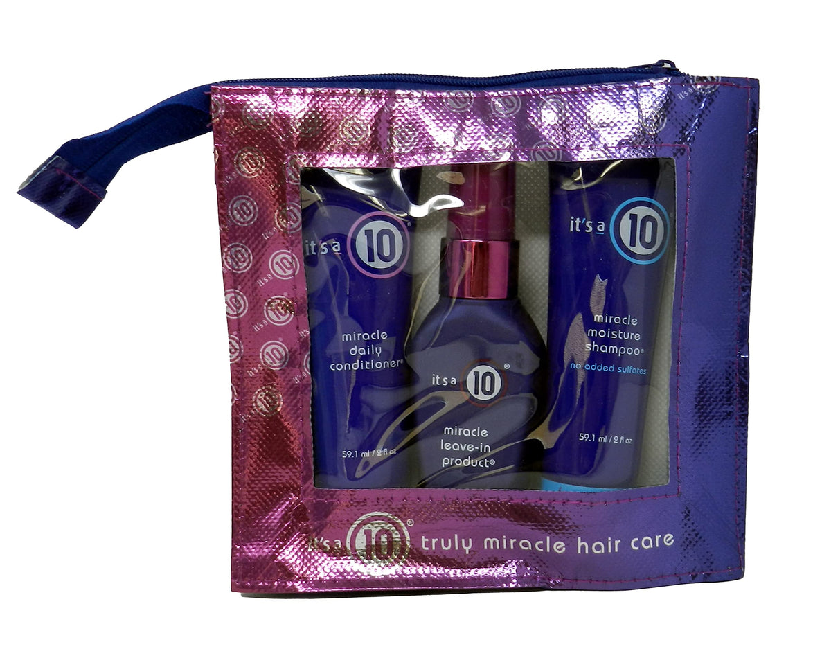 It's a 10 leave-in texture closeup showing lightweight formula for hydrated, heat-protected hair