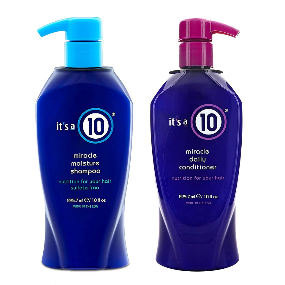 It's a 10 front packaging duo showing bottles and benefits on label