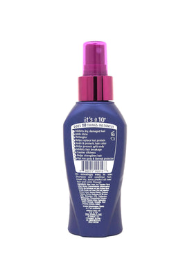 It's a 10 Haircare product in hand dispensing small amount for tangle-free styling