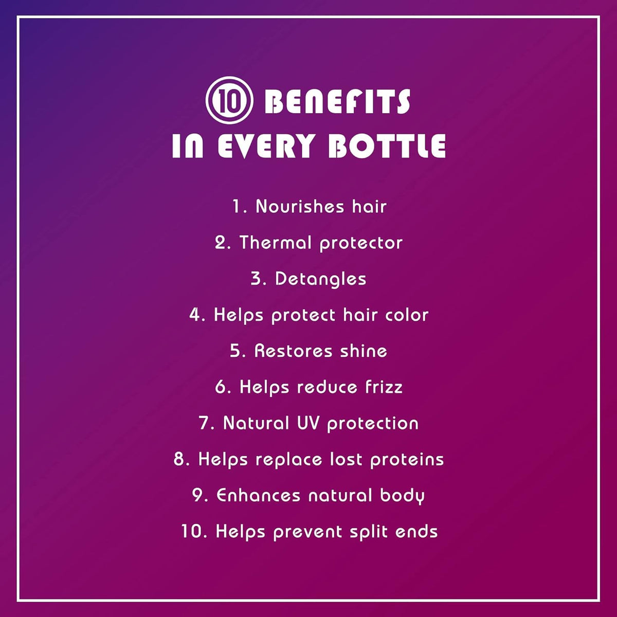 It's a 10 in-hand showing bottle ergonomics and simple, one-hand application benefit