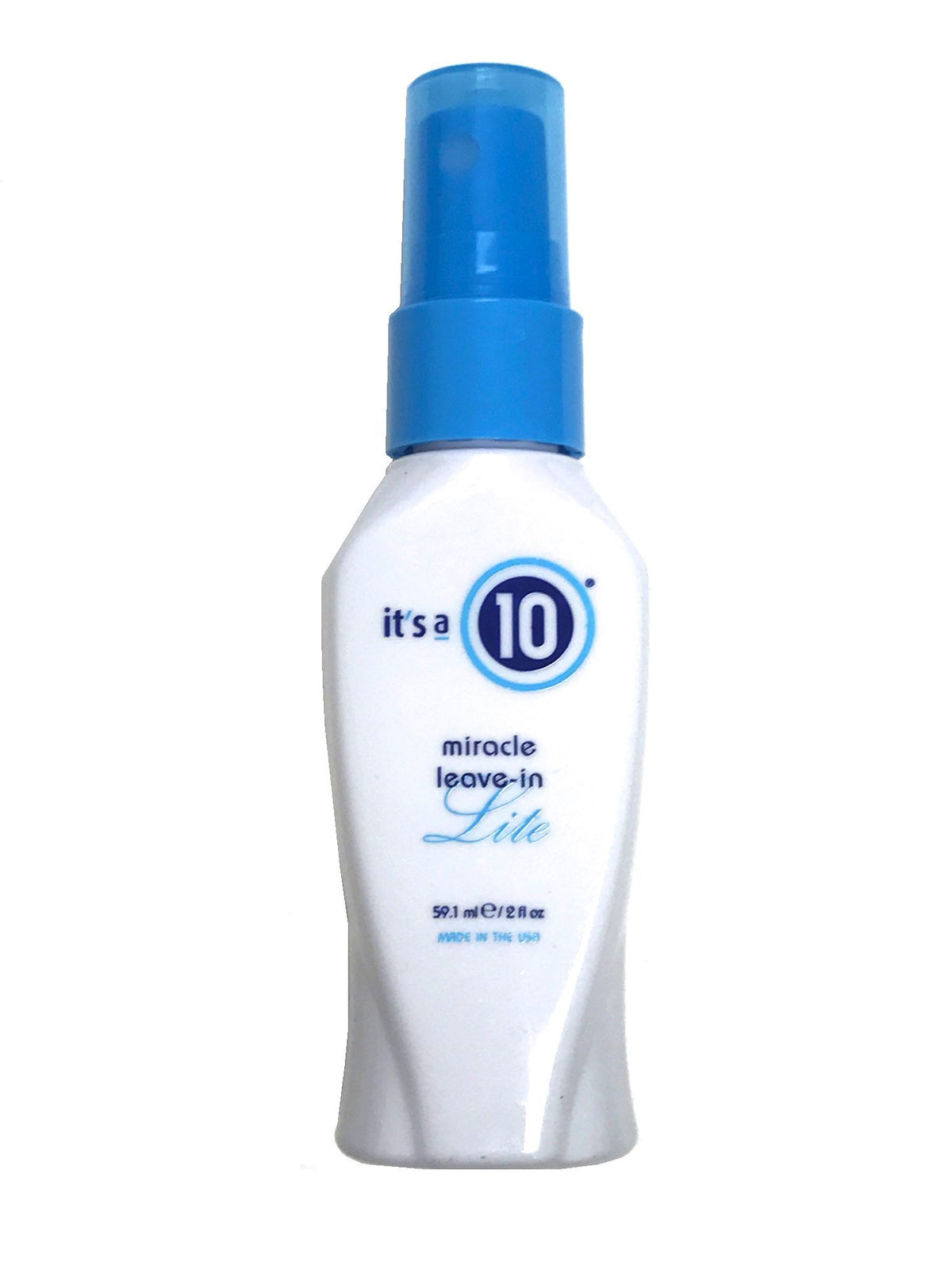 It's A 10 Miracle Leave-In Lite 2 oz front bottle showing label and compact size for travel
