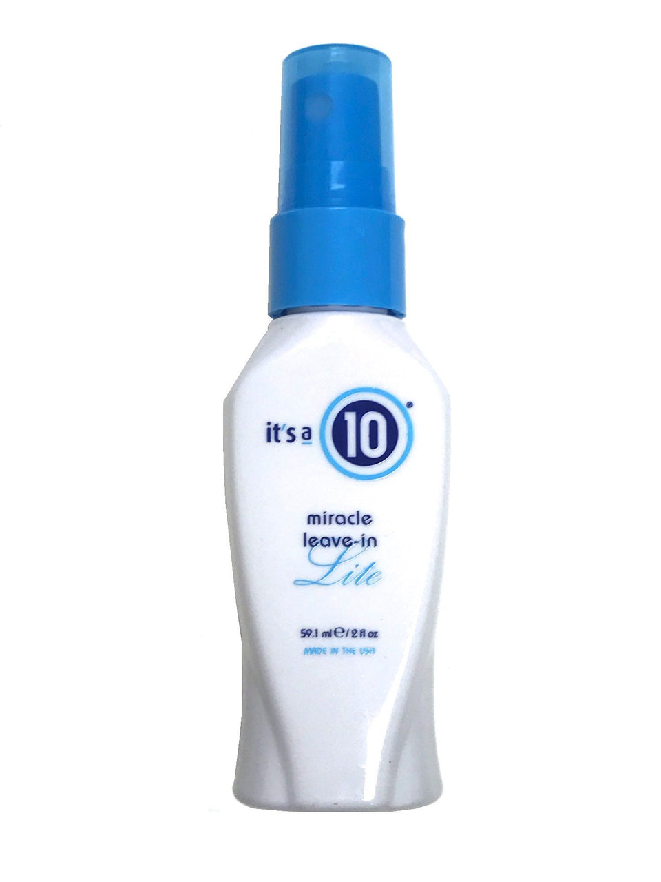 It's A 10 Miracle Leave-In Lite 2 oz front bottle showing label and compact size for travel