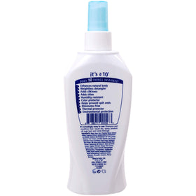 It's A 10 spray applied to damp hair demonstrating easy detangling