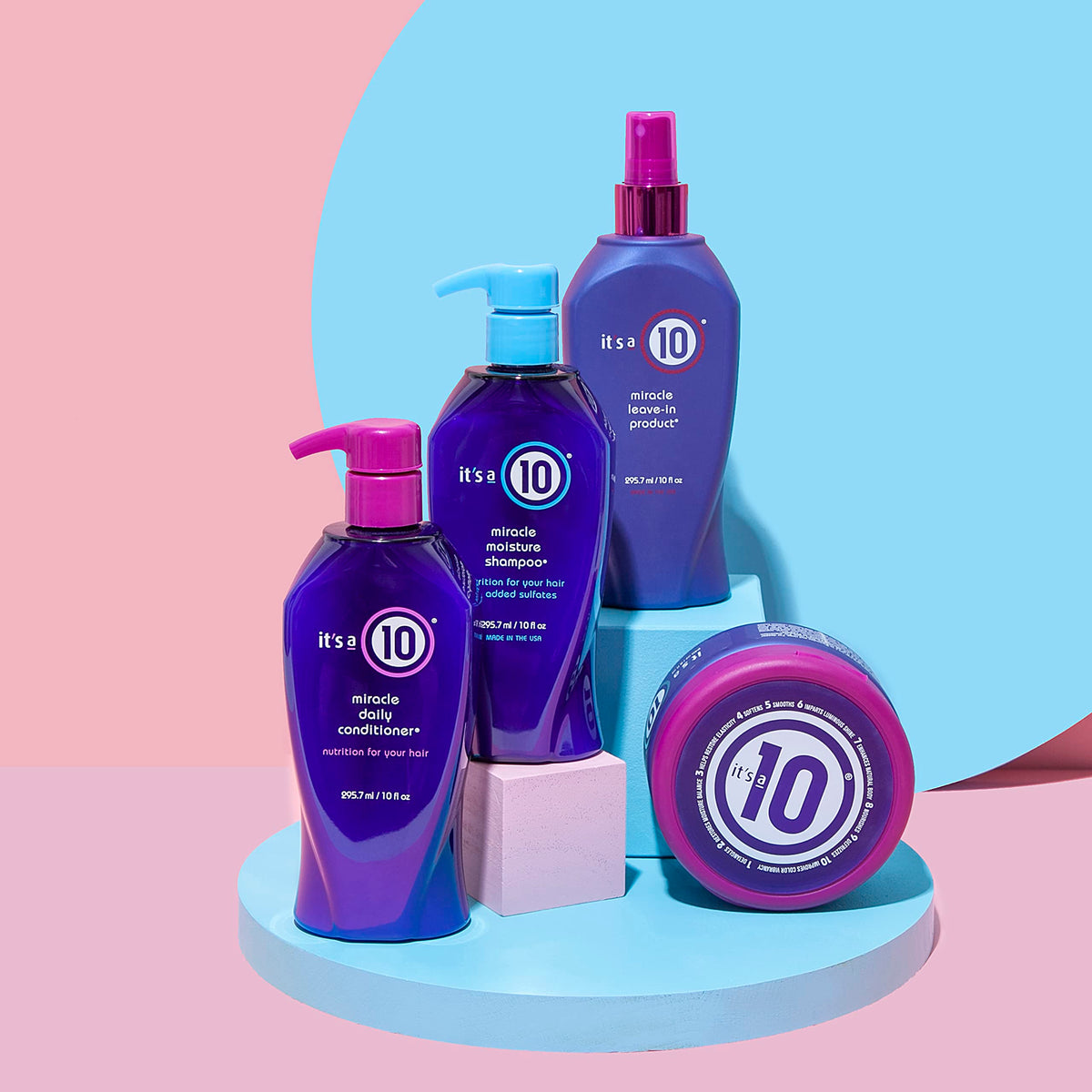 It's A 10 creamy shampoo texture on hand illustrating easy spreadability