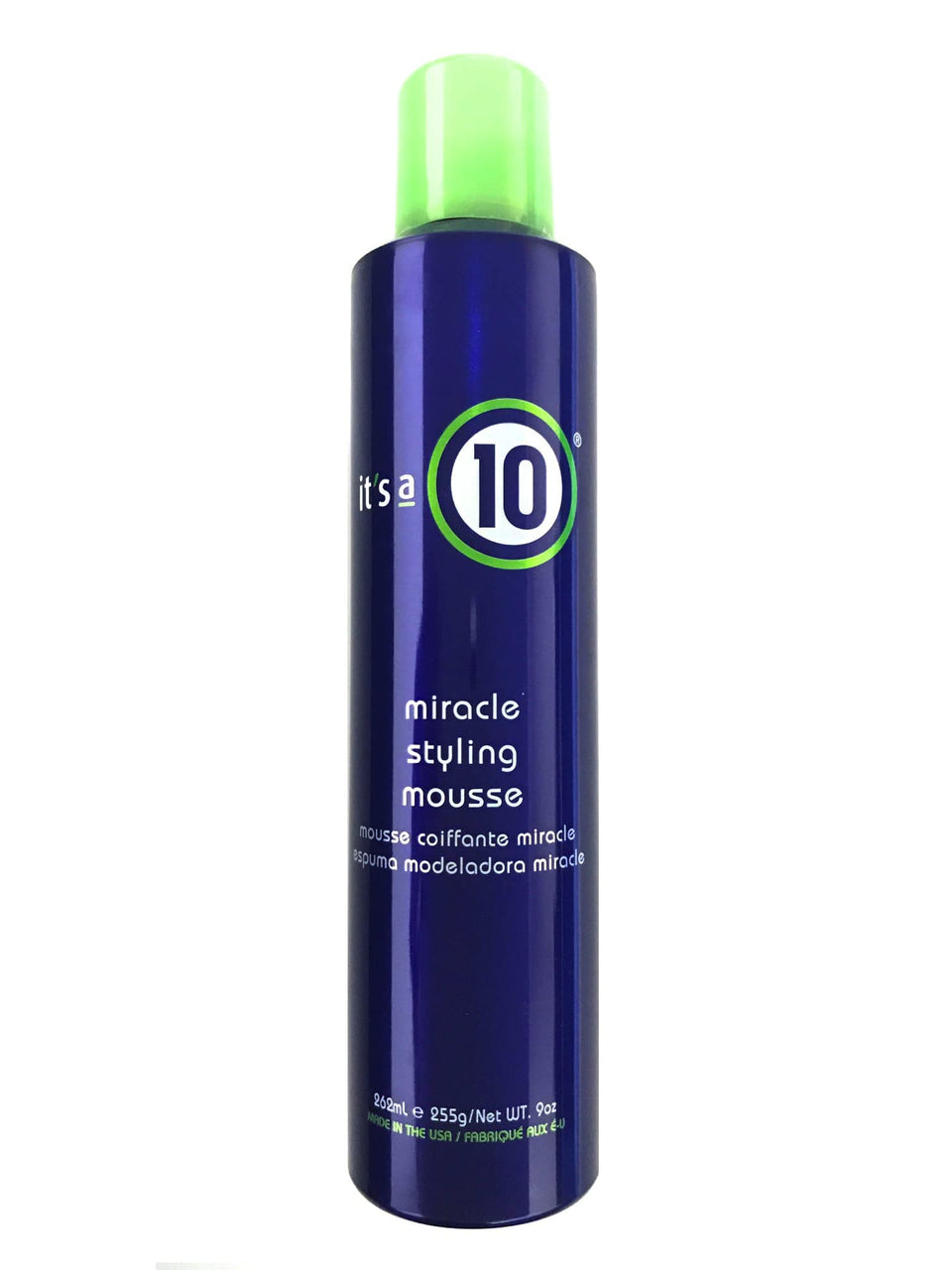It's A 10 front packaging shows product and clear benefit of firm hold