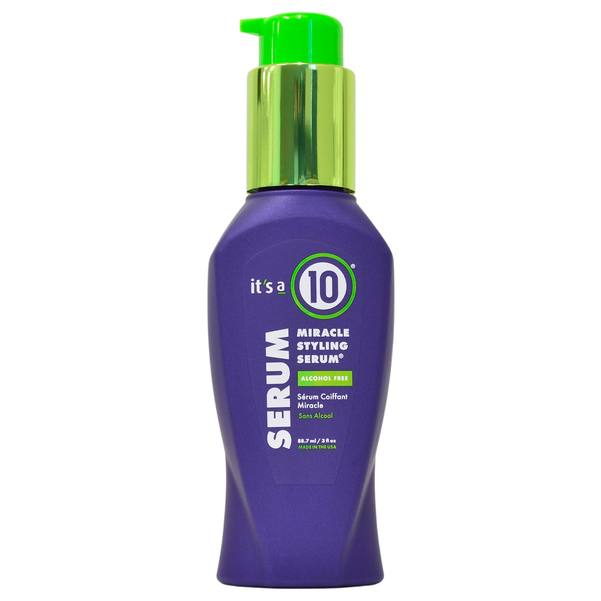 It’s A 10 front bottle shot showing packaging and easy travel-sized benefit