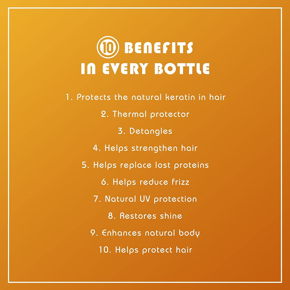 It's a 10 being sprayed on wet hair to detangle and protect during styling