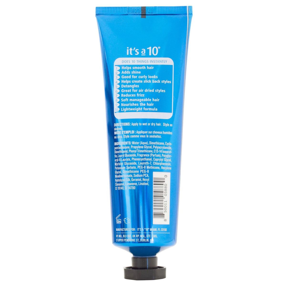It's A 10 texture in hand demonstrating lightweight cream that smooths hair