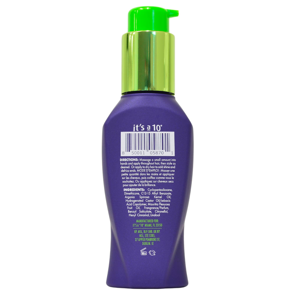 It’s A 10 close-up serum drop highlighting silky texture and smooth finish