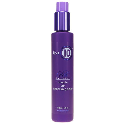 It's A 10 front packaging showing 5 oz bottle and benefit of silkier hair