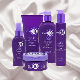 It's A 10 smoothing balm applied to damp hair for easier styling and shine