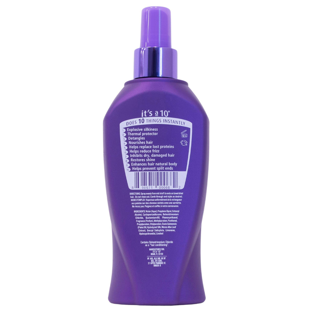 It's A 10 texture on fingers displaying silky lightweight formula