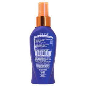 It's a 10 mist applied to damp hair, delivering detangling and heat protection
