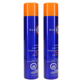 it's a 10 split before-and-after styling illustrating frizz control benefit