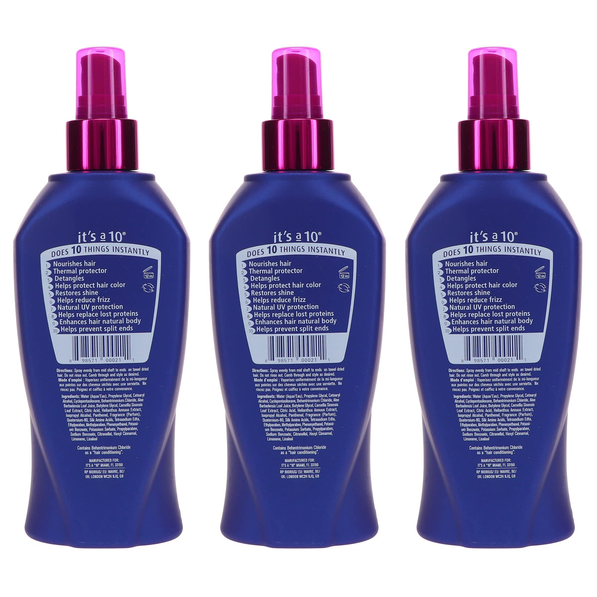 It's a 10 swatch on hair strand showing instant shine and smoothness