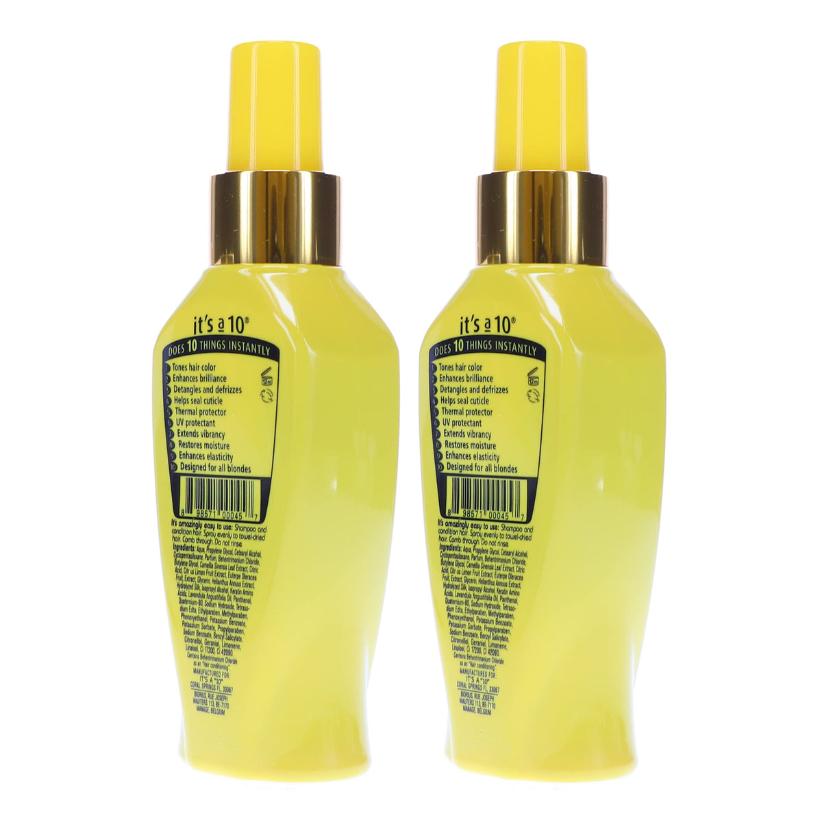 It's a 10 texture droplet demonstrating lightweight conditioning benefits