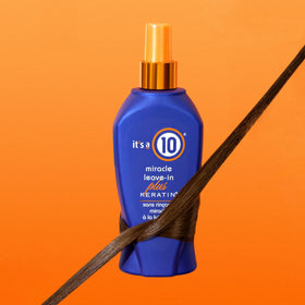 It's A 10 texture on hair showing smooth, detangled strands and added shine after application
