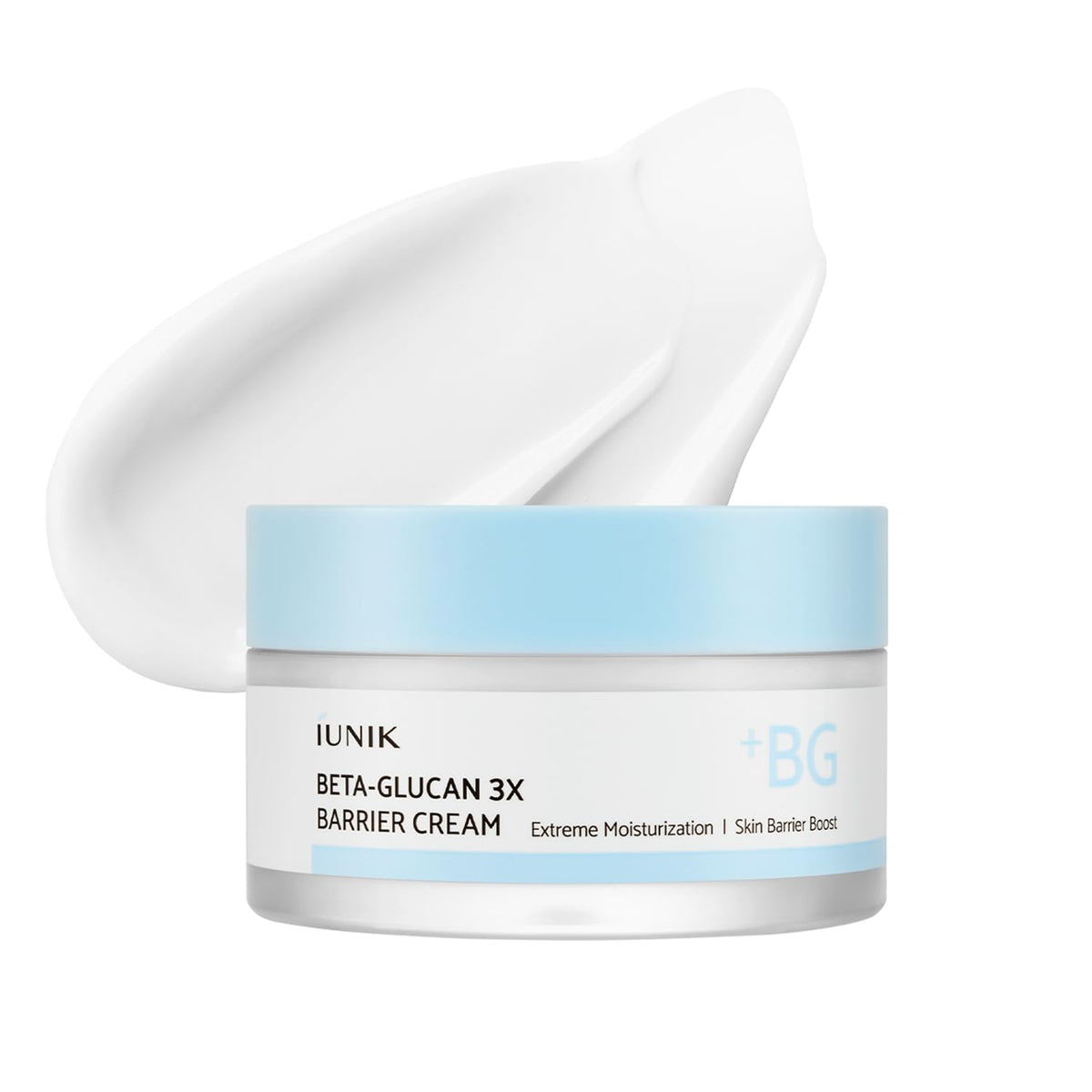 IUNIK front jar view showing product and compact design for easy use