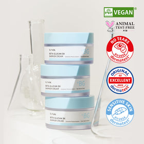 IUNIK ingredients label close-up showing clean, gentle formulation