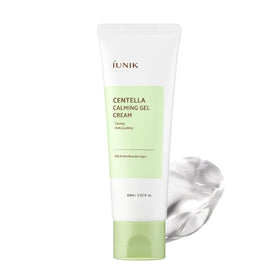 IUNIK front packaging of Centella Calming Gel Cream showing 60ml, soothes skin