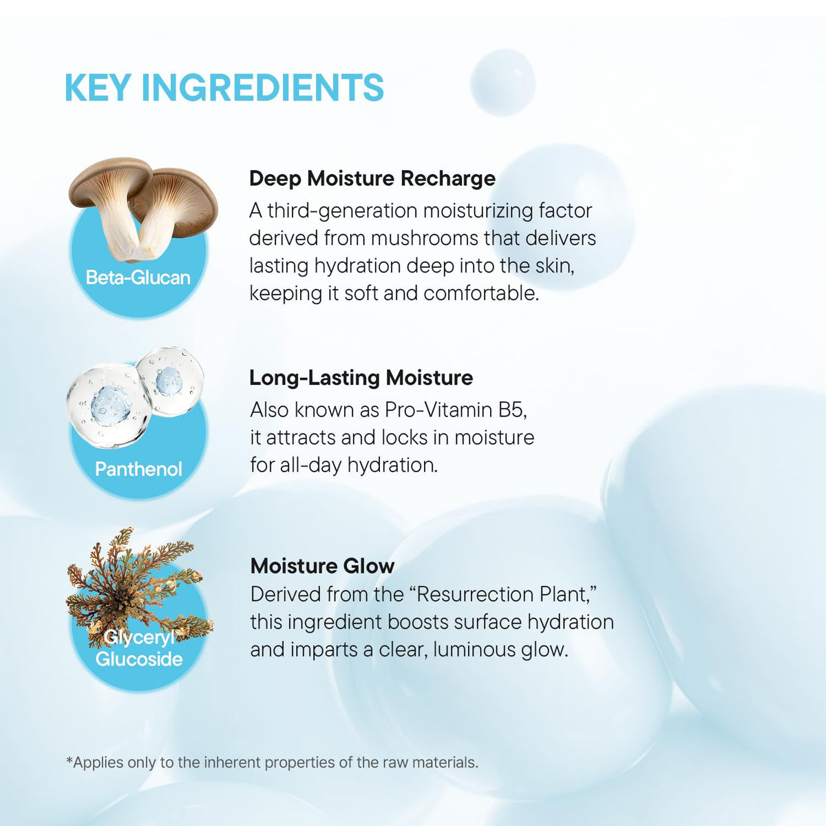 IUNIK label ingredient detail highlighting peptides and betaglucan benefits