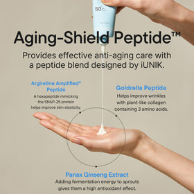 IUNIK tube beside everyday items showing compact travel benefit