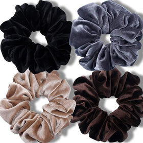 IVARYSS front packaging showing four neutral scrunchies and benefits