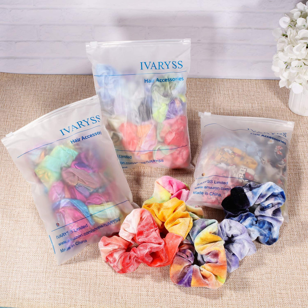 IVARYSS product tag with dimensions and material for clear size and fabric info