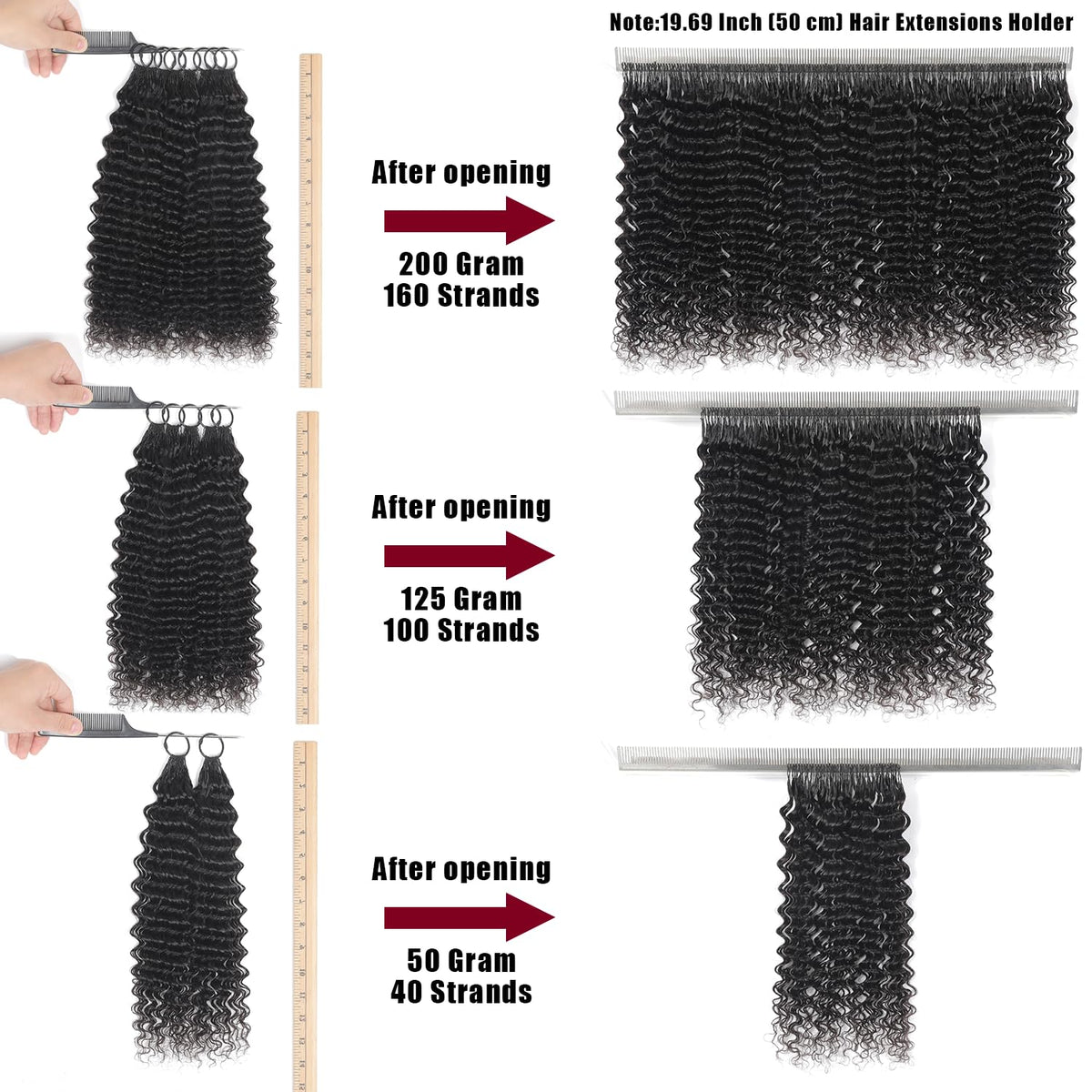 IVCoco before and after blend with natural hair for seamless integration