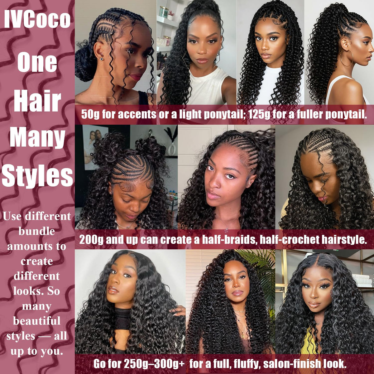 IVCoco bundle ends and 18 inch length displaying smooth, blended tips