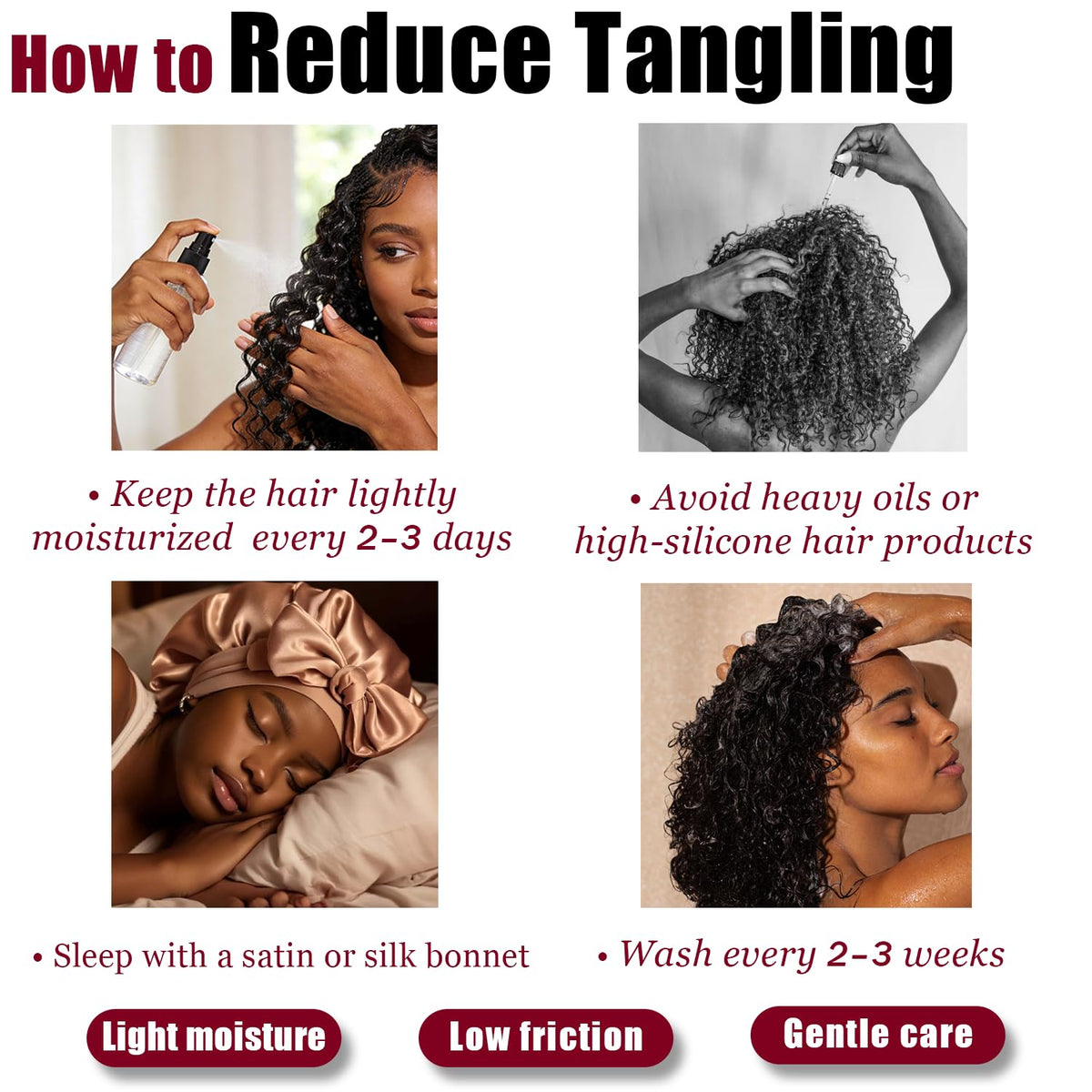 IVCoco hair in-use during crochet installation for faster, tidy installs