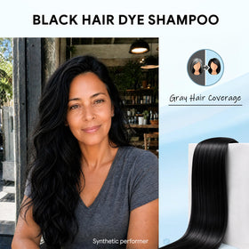 Ivnil being applied with gloves to wet hair showing simple home use