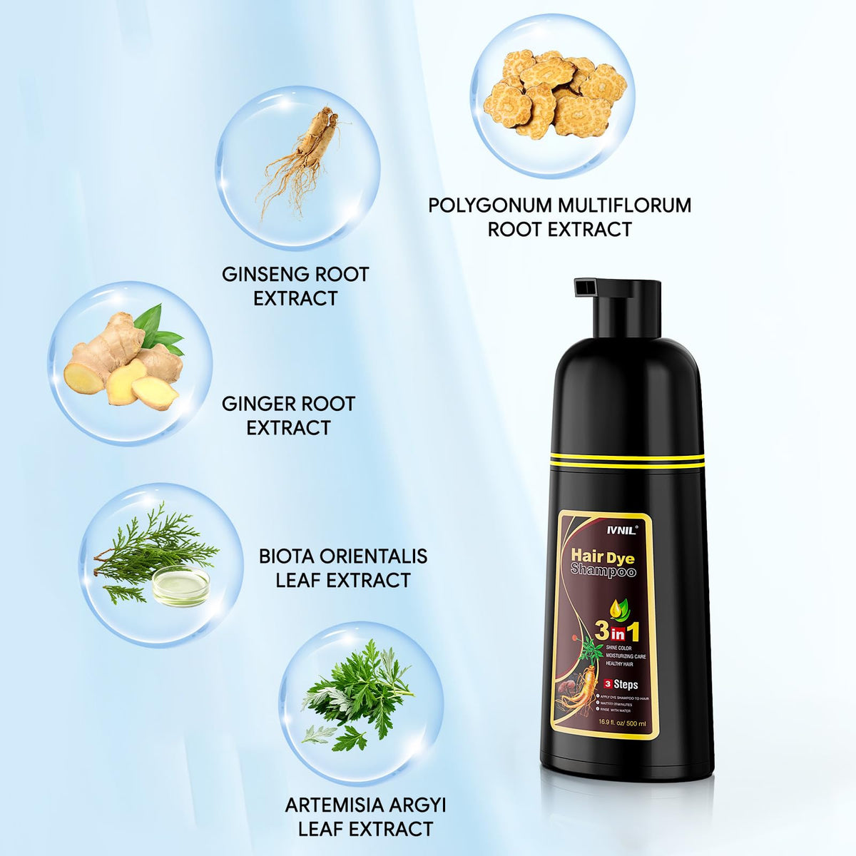Ivnil product being applied to wet hair in hand, demonstrates easy application