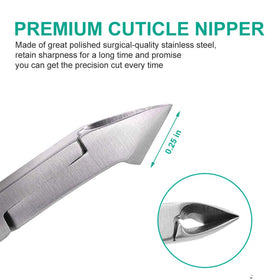 IVON cuticle trimmer close-up of rubber non-slip handle for steady control