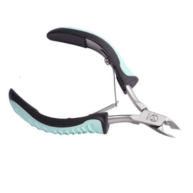 IVON cuticle trimmer next to ruler showing compact size and portable benefit