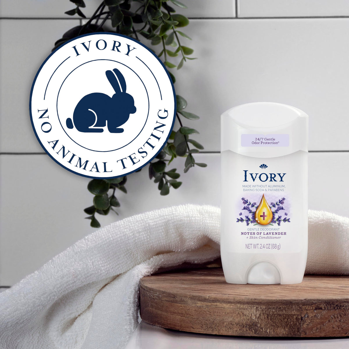 Person applying Ivory deodorant underarm demonstrating comfortable everyday use