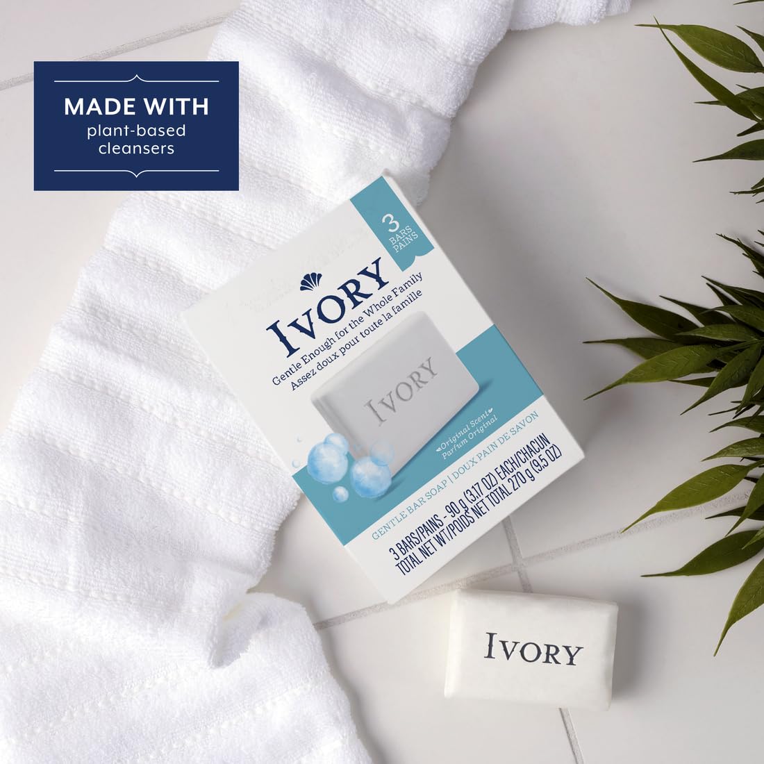 Procter & Gamble Ivory displayed in a bathroom setting suggesting everyday use