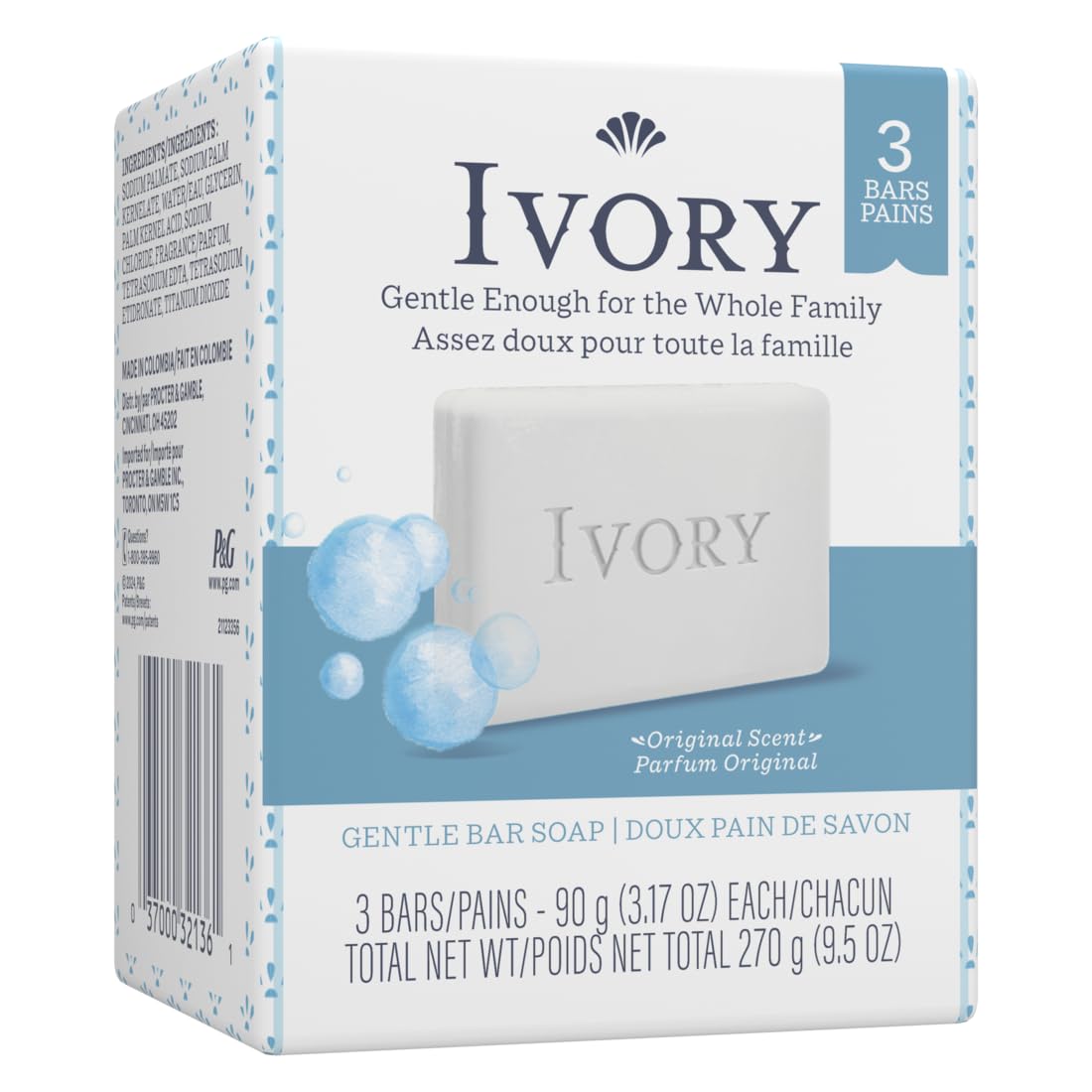 Procter & Gamble Ivory individually wrapped bar illustrating sanitary handling