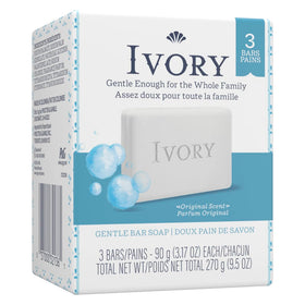 Procter & Gamble Ivory individually wrapped bar illustrating sanitary handling