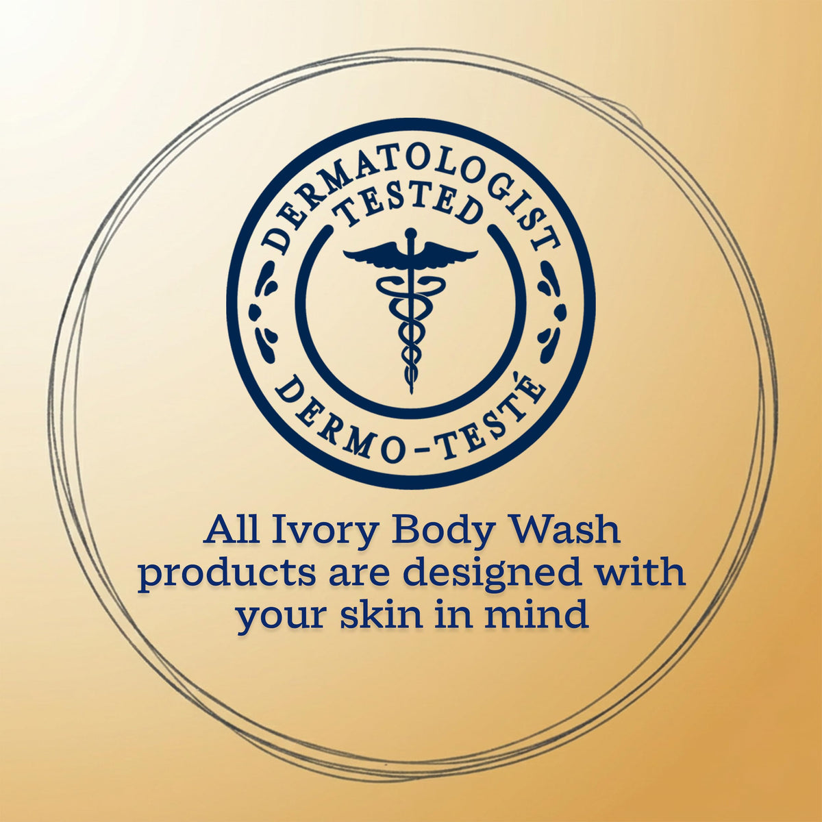 Dermatologist-tested badge on Ivory product showing dermatologist-tested gentle formula benefit