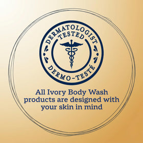 Dermatologist-tested badge on Ivory product showing dermatologist-tested gentle formula benefit