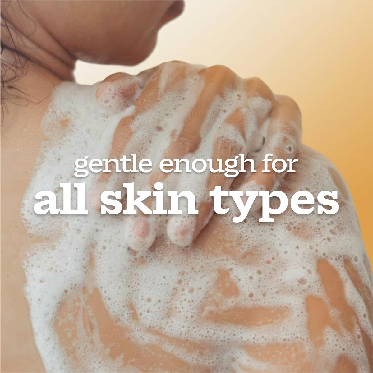 Family using Ivory body wash in shower showing safe use for ages three and up benefit