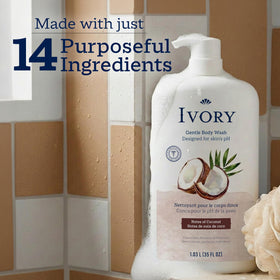 Ivory bottle held in hand to show 35 oz size and lasting value