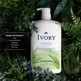 Ivory label close-up highlighting 14 ingredients and no parabens