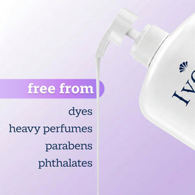 Ivory bottle label closeup highlighting 14-ingredient simple formula benefit