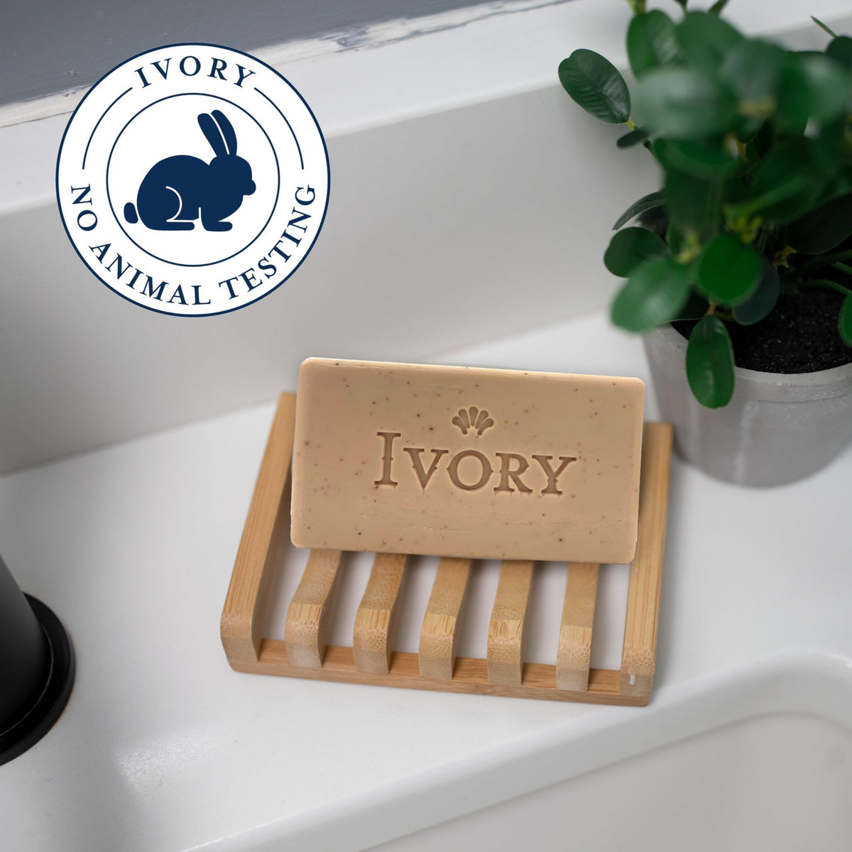 Ivory bar producing creamy lather for effective, mild cleansing