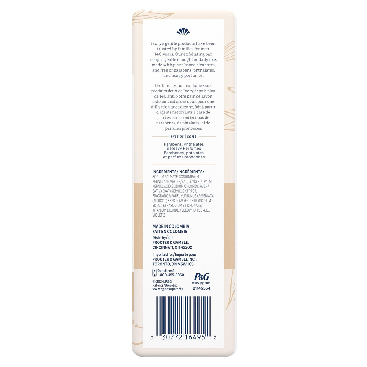 Stack of eight Ivory exfoliating bars representing value and supply