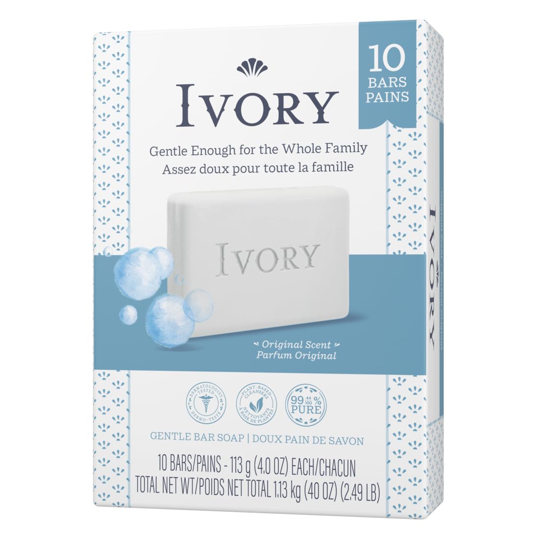 Ivory lather on hands demonstrating mild foam and effective cleaning
