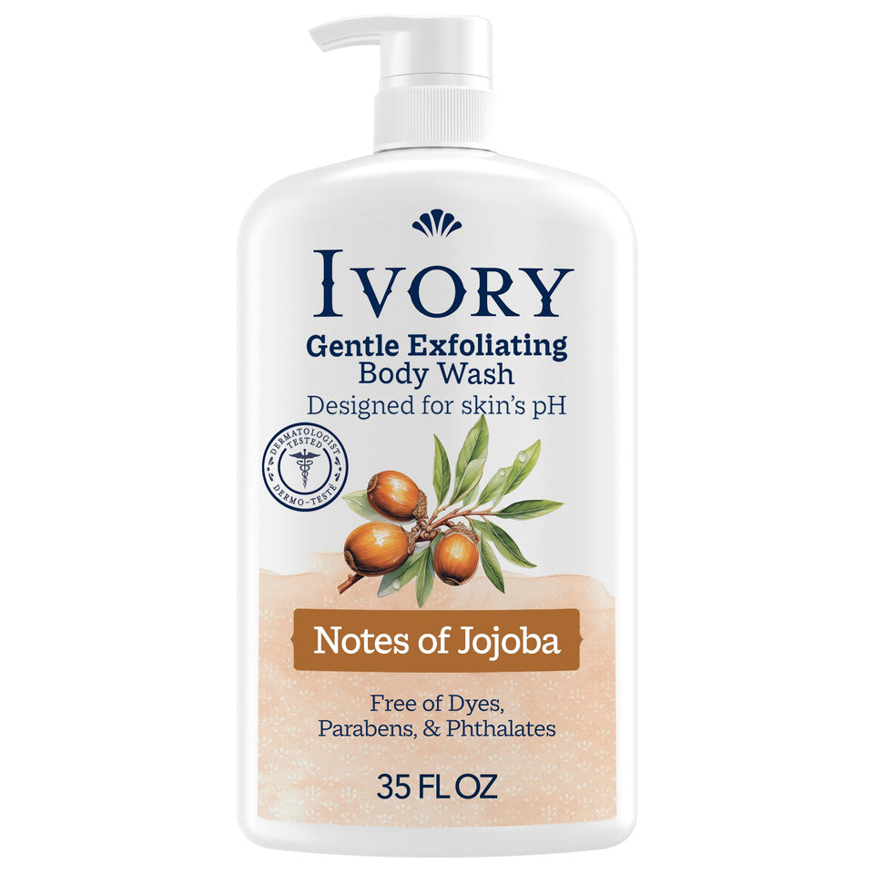 Ivory front bottle 35 oz showing gentle family-friendly packaging and benefits