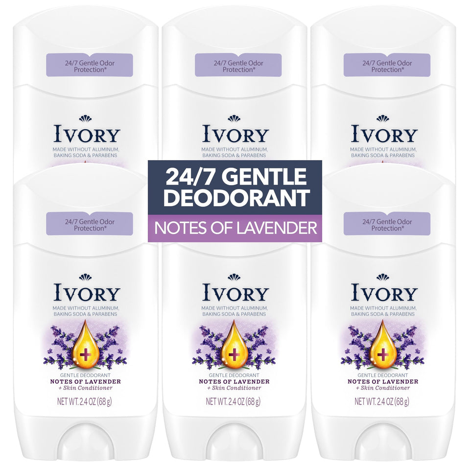 Ivory front packaging hint of lavender showing clean design and gentle protection